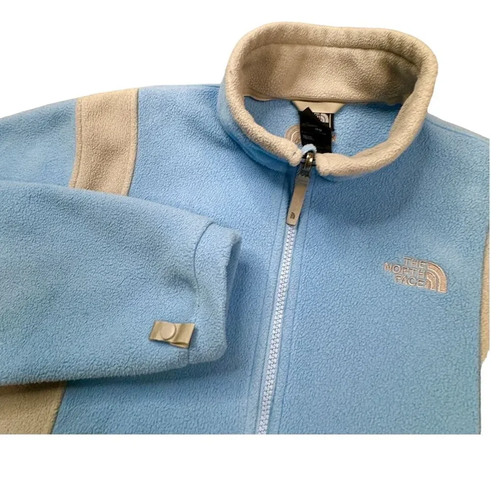 The North Face Full Zip‎ Fleece Girls Size XL Blue and Grey